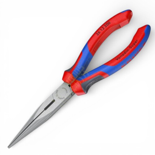 KNIPEX Long Nose Pliers with Cutter – 200 mm, Heavy-Duty Handles