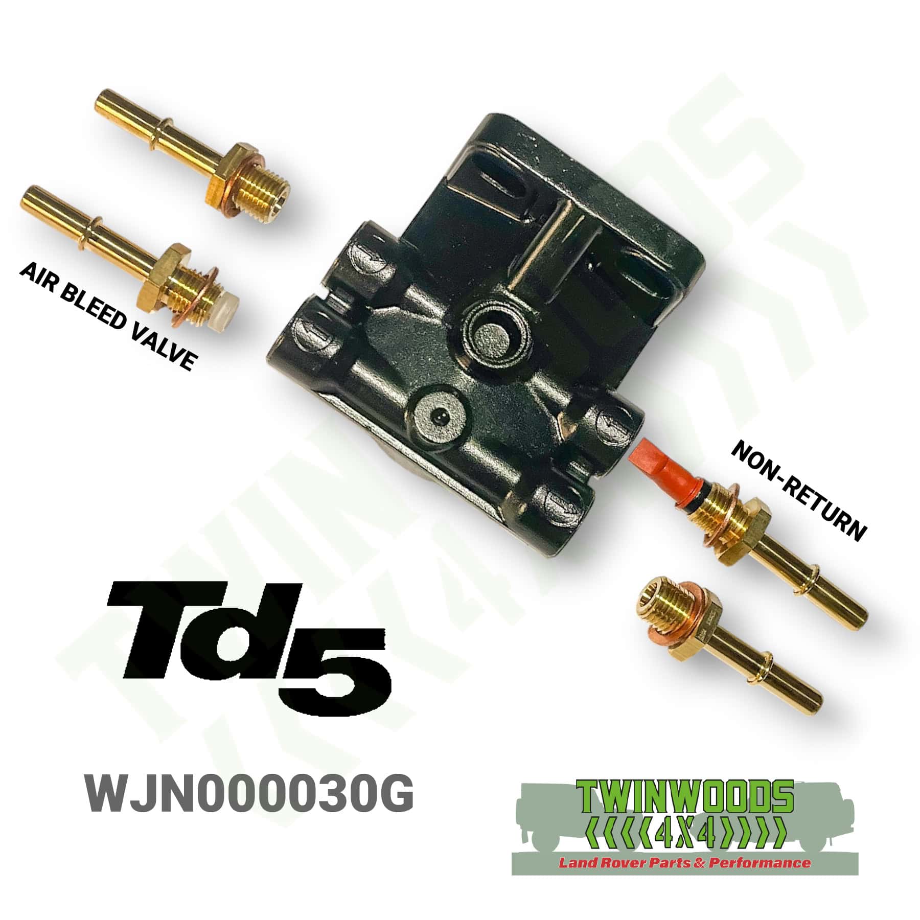 TD5 fuel filter housing kit WJN000030 with Mahle filter and fittings - where does the air bleed valve go?